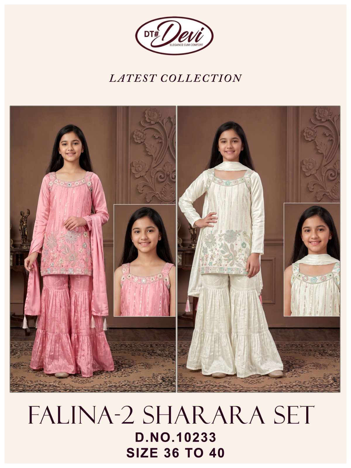 DEVI KURTI FALINA-2 D.NO 10233 PRINTED KURTI WHOLESALER 