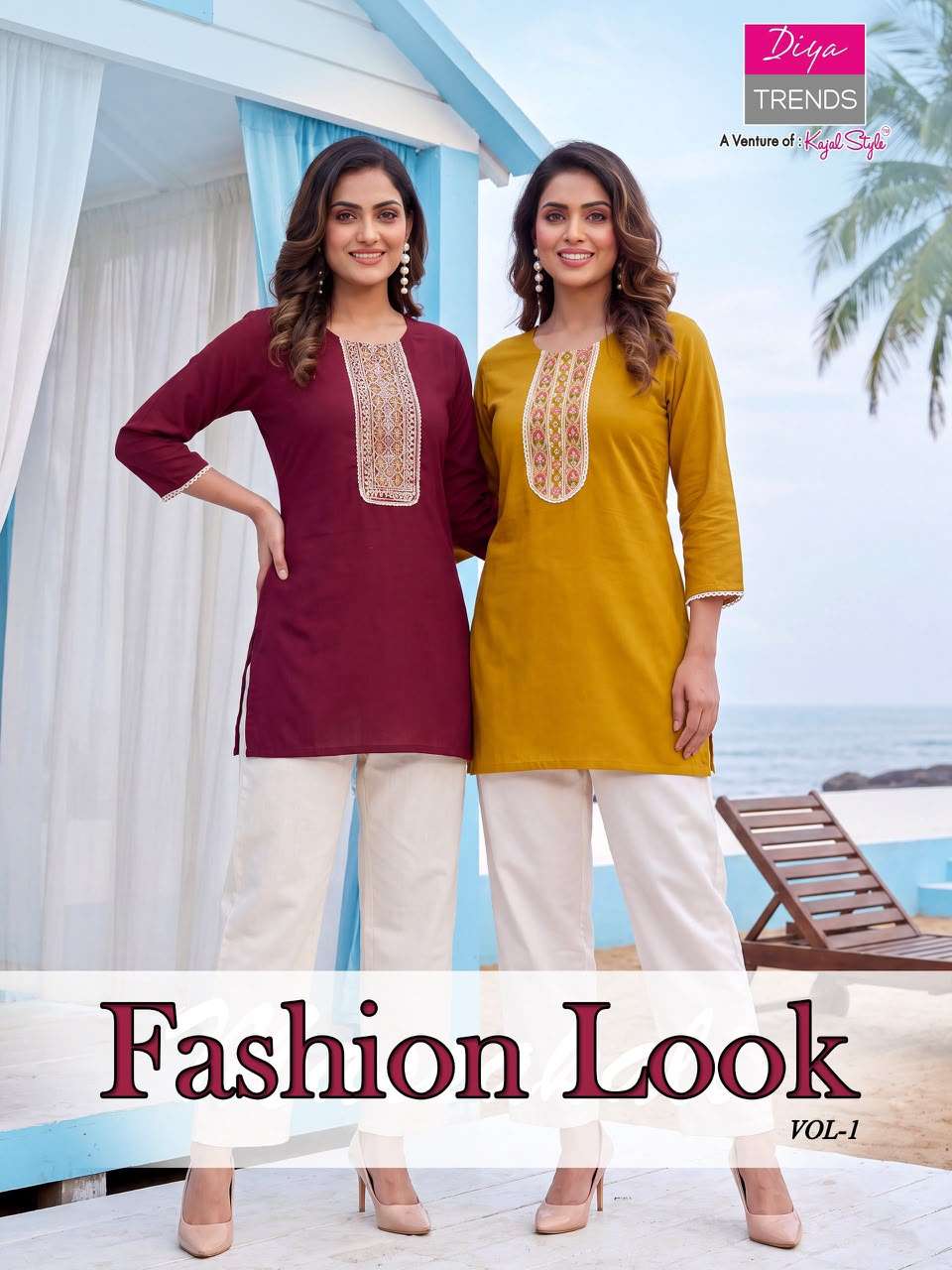 DIYA TRENDS FASHION LOOK PRINTED KURTI WHOLESALER 