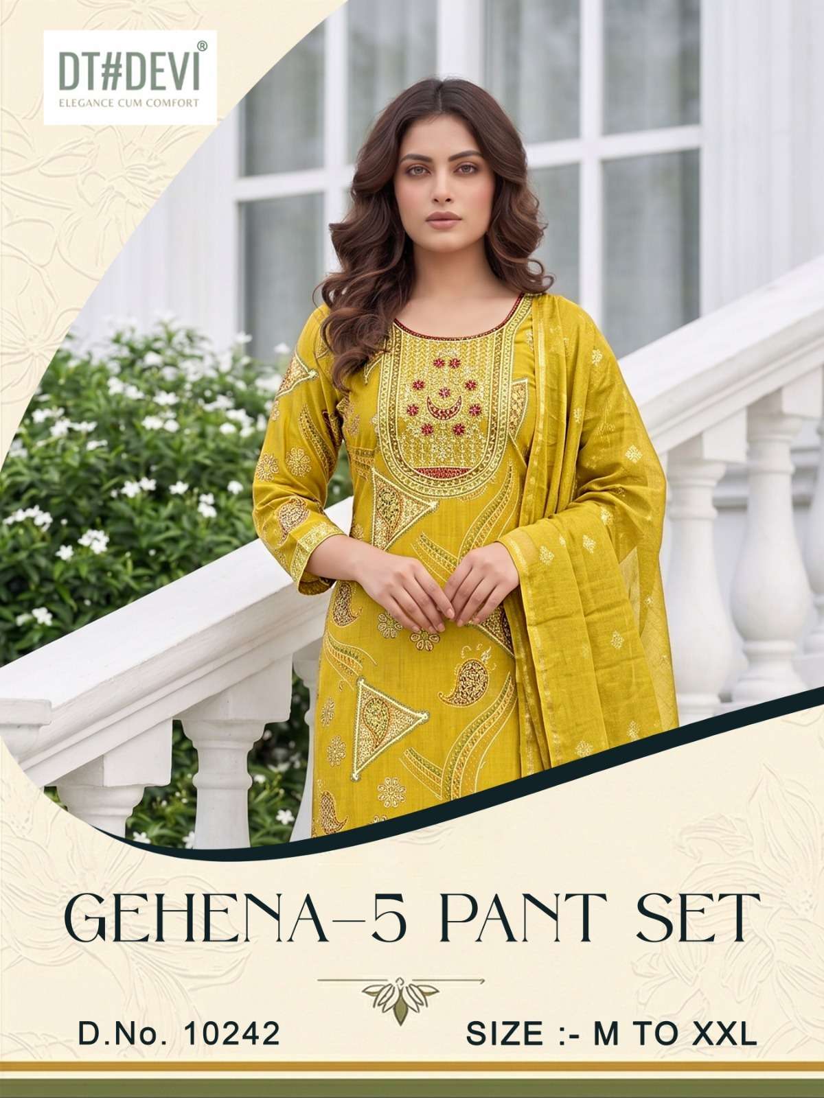 DT DEVI KURTI GEHENA-5 D.NO 10242 PRINTED KURTI WHOLESALER 