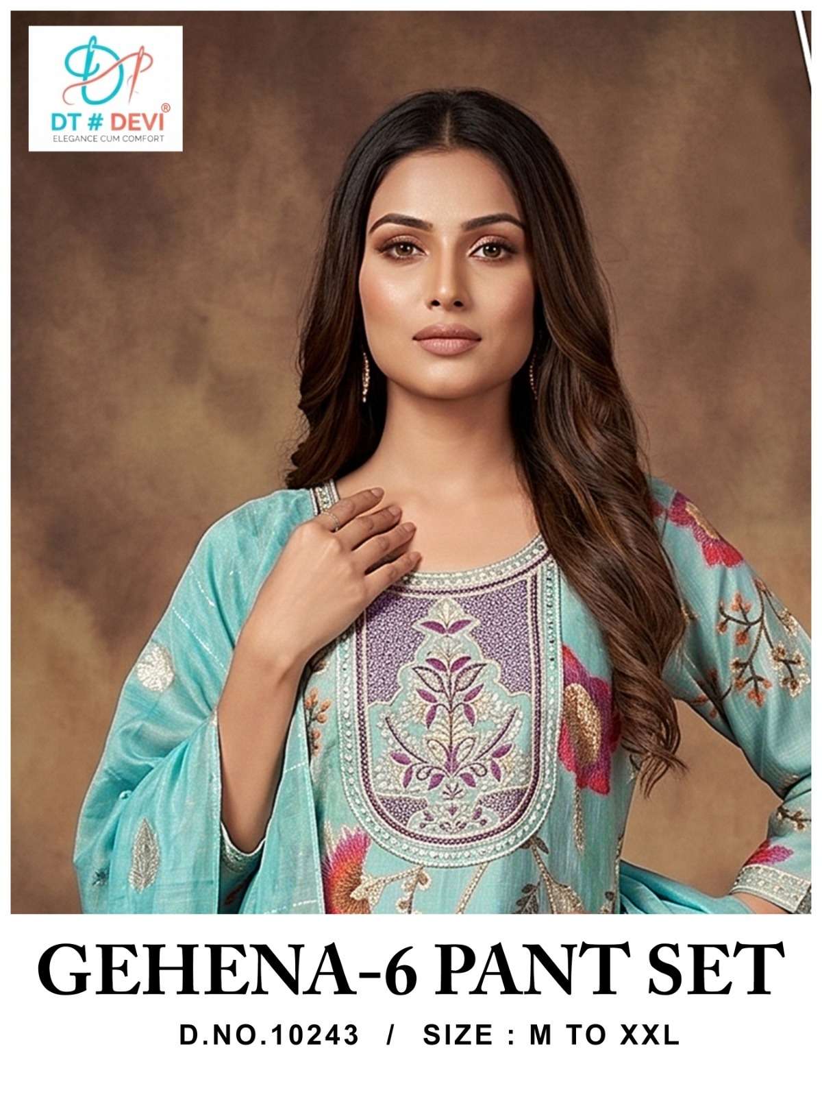DT DEVI KURTI GEHENA-6 D.NO 10243 PRINTED KURTI WHOLESALER 