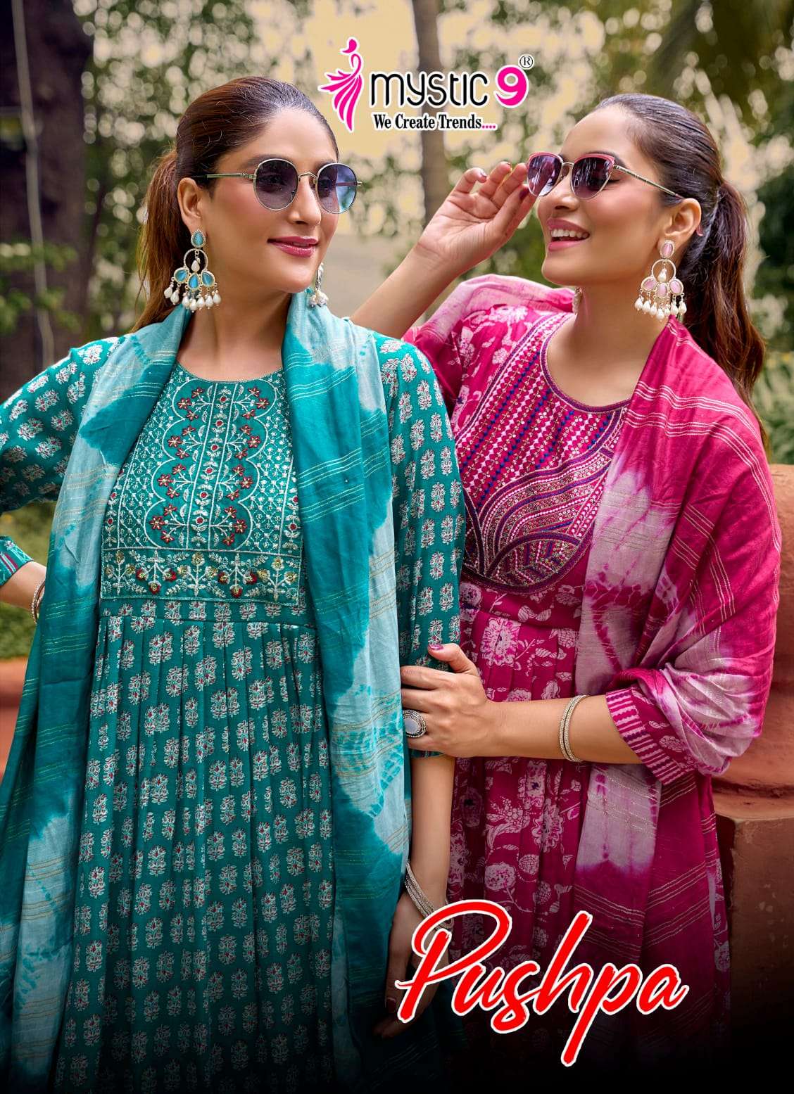 MYSTIC 9 KURTI PUSHPA VOL 15 PRINTED KURTI WHOLESALER 