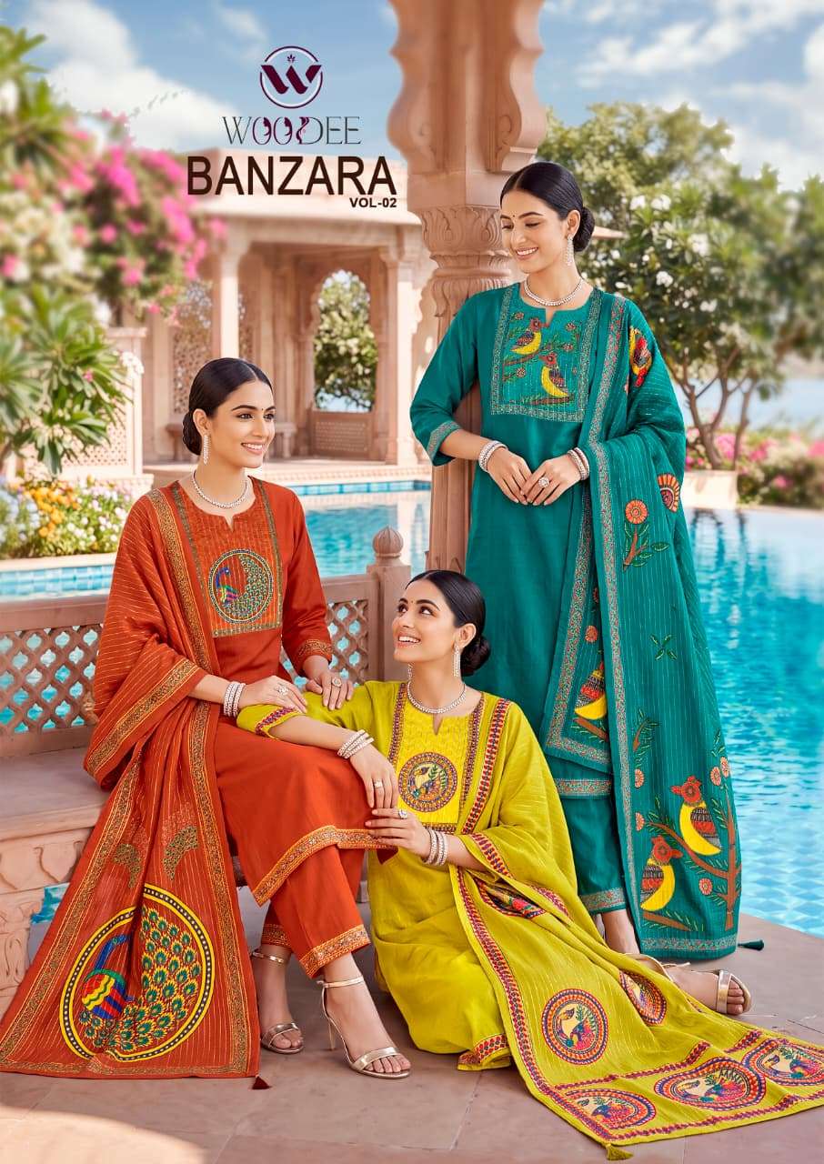 WOODEE KURTI BANZARA vol-2 PRINTED KURTI WHOLESALER 