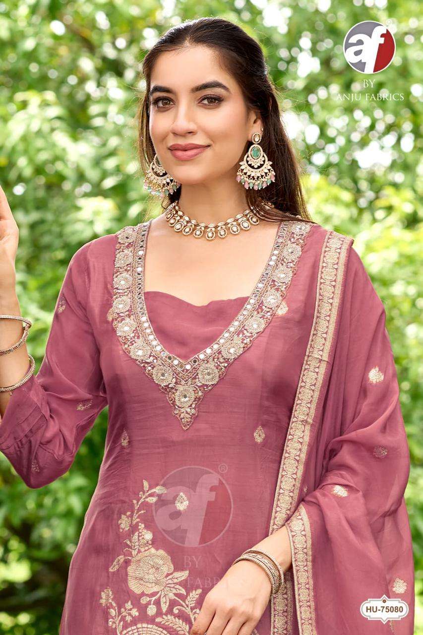 AF KURTI D.NO HU 75078 PRINTED KURTI WHOLESALER 