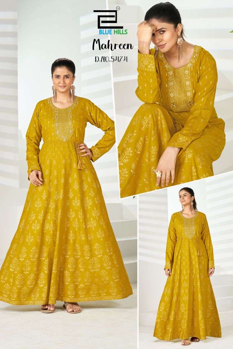 Blue Hills Mahreen PRINTED KURTI WHOLESALER 