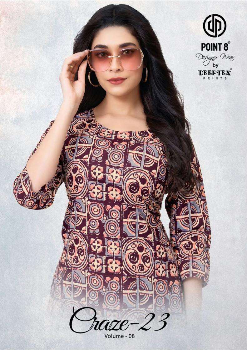 Deeptex KURTI craze 23 vol 8 PRINTED KURTI WHOLESALER 