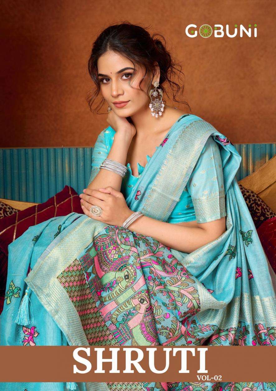 Gobuni SAREE shruti vol 2 PRINTED KURTI WHOLESALER 