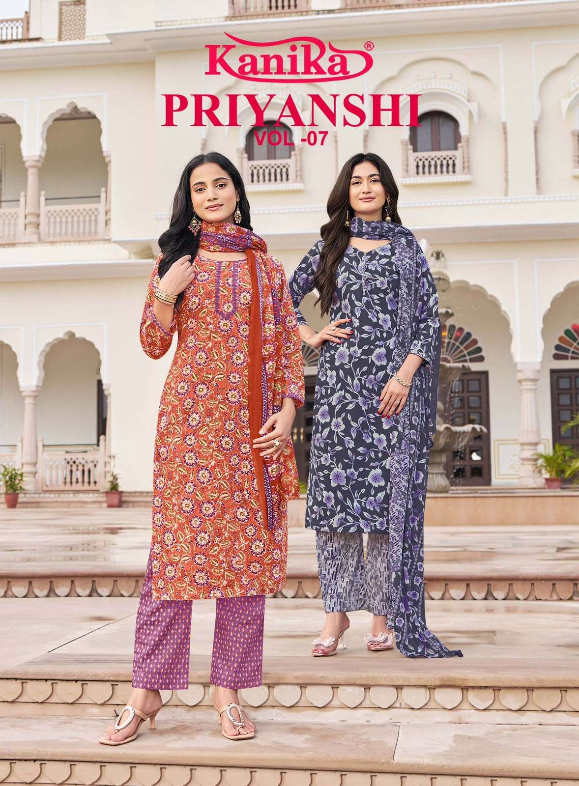 KANIKA KURTI PRIYANSHI Vol. 7 PRINTED KURTI WHOLESALER 