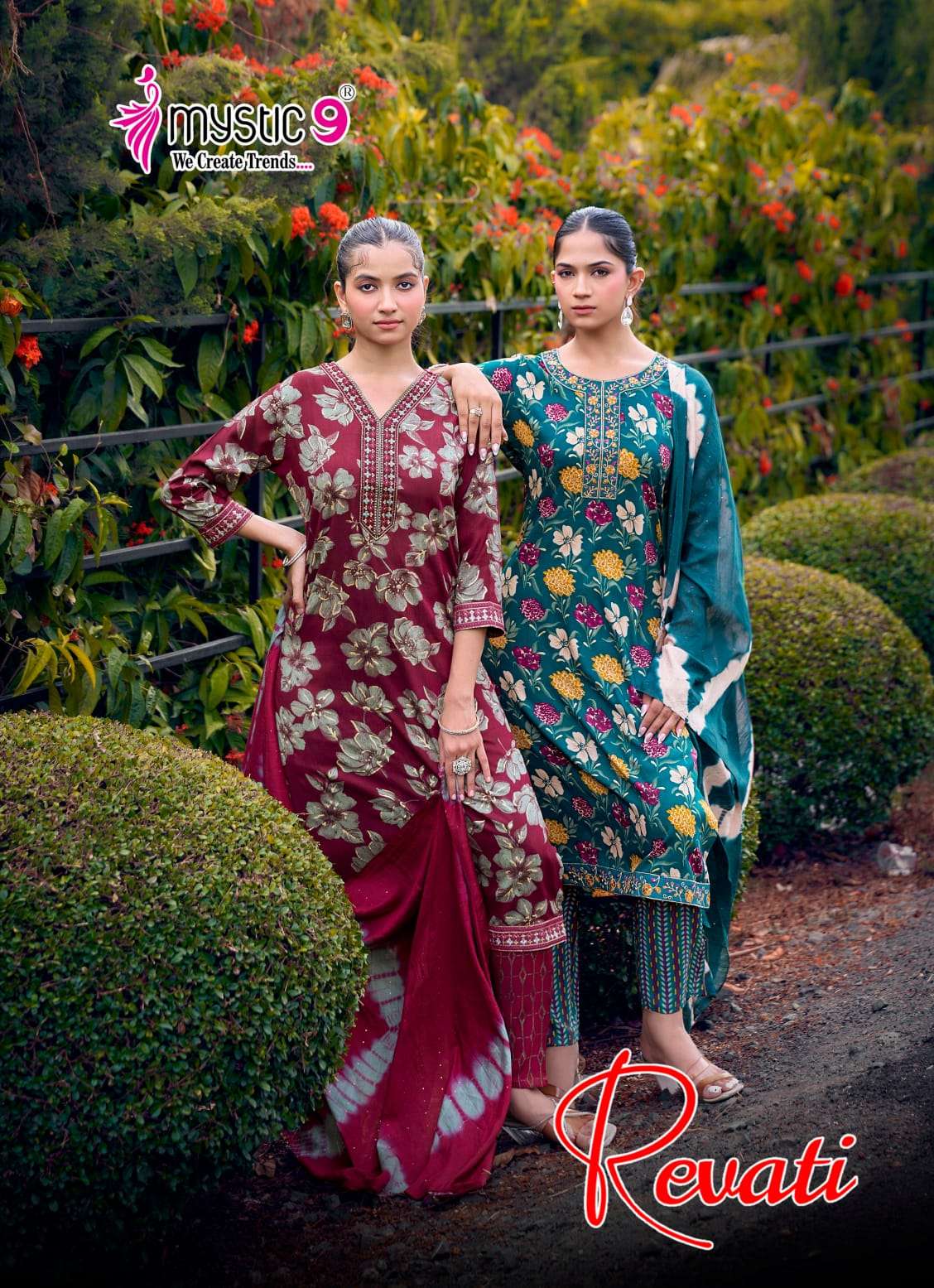 MYSTIC 9 KURTI REVATI   PRINTED KURTI WHOLESALER 