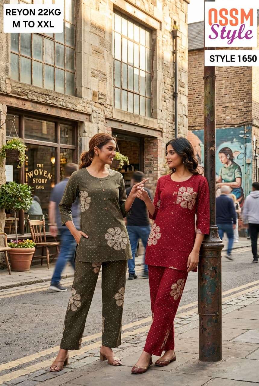 OSSM KURTI Style no. 1646 to 1650 PRINTED KURTI WHOLESALER 