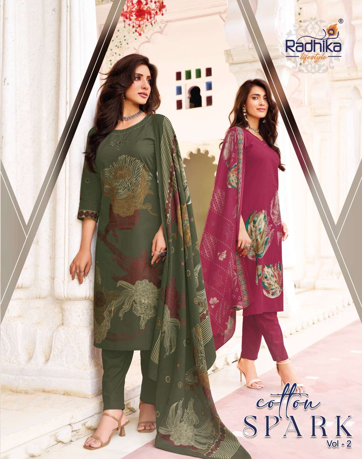 RADHIKA lifestyle  COTTON SPARK VOL 2 PRINTED KURTI WHOLESALER 
