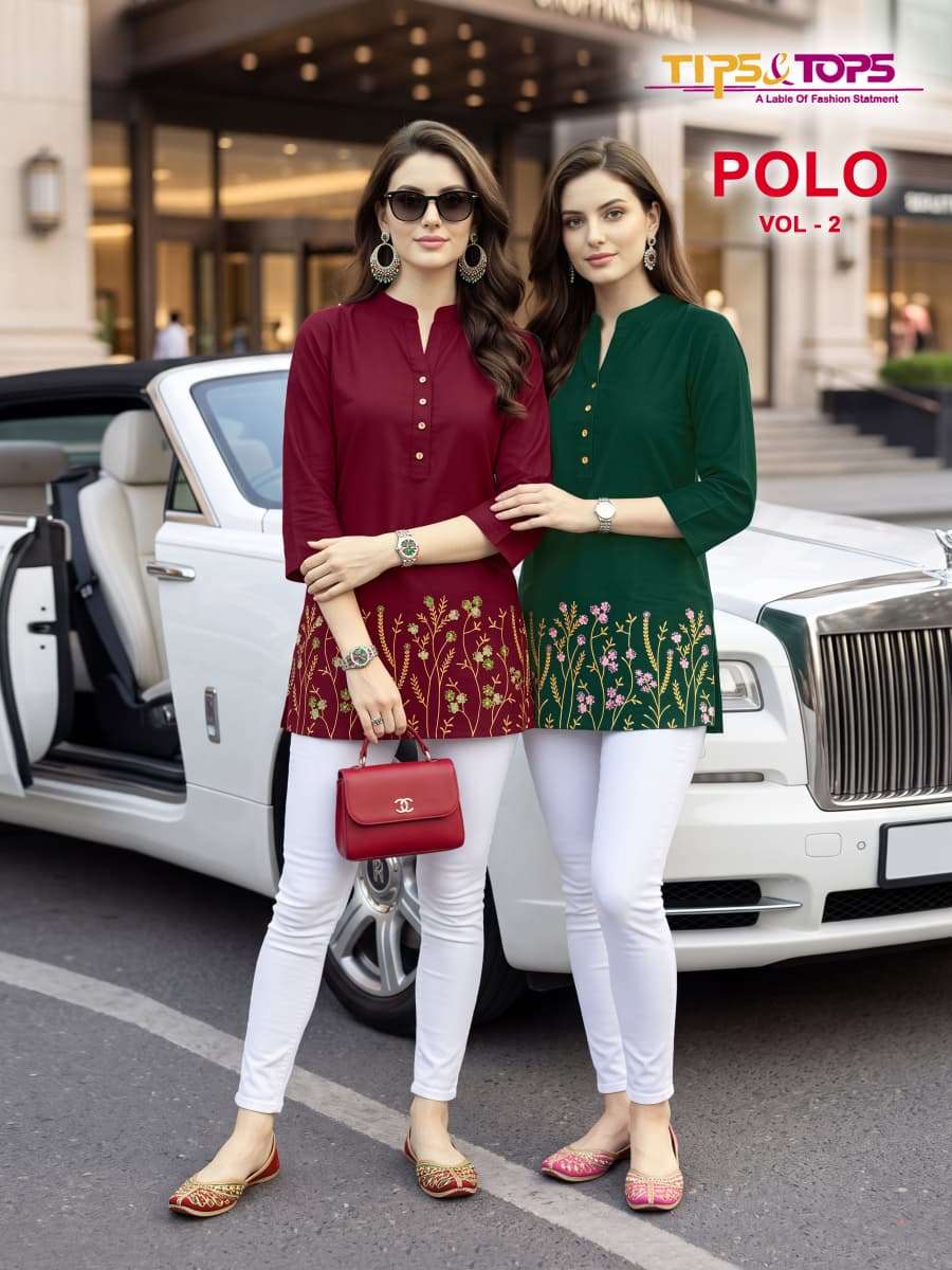 TIPS & TOPS POLO Vol 02 PRINTED  KURTI  WHOLESALER 