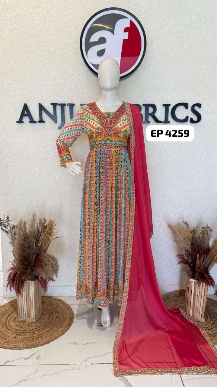 AF KURTI D.NO EP 4215 PRINTED KURTI WHOLESALER 