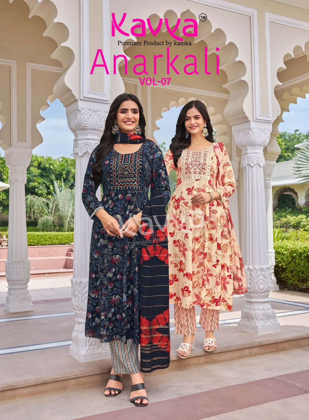 KAVYA KURTI ANARKALI VOL 7 PRINTED KURTI WHOLESALER 