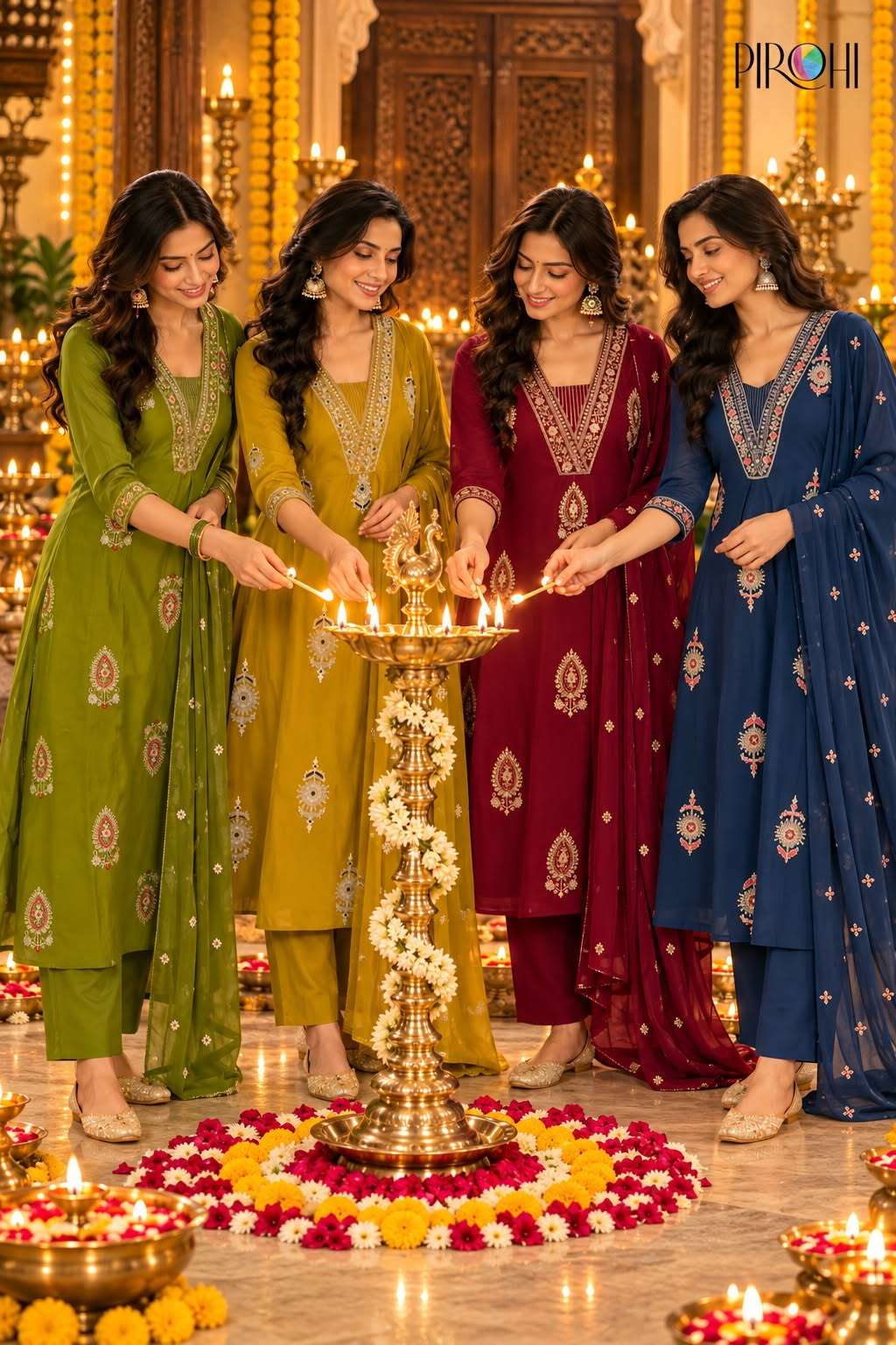 PIROHI KURTI MALAIKA PRINTED KURTI WHOLESALER 