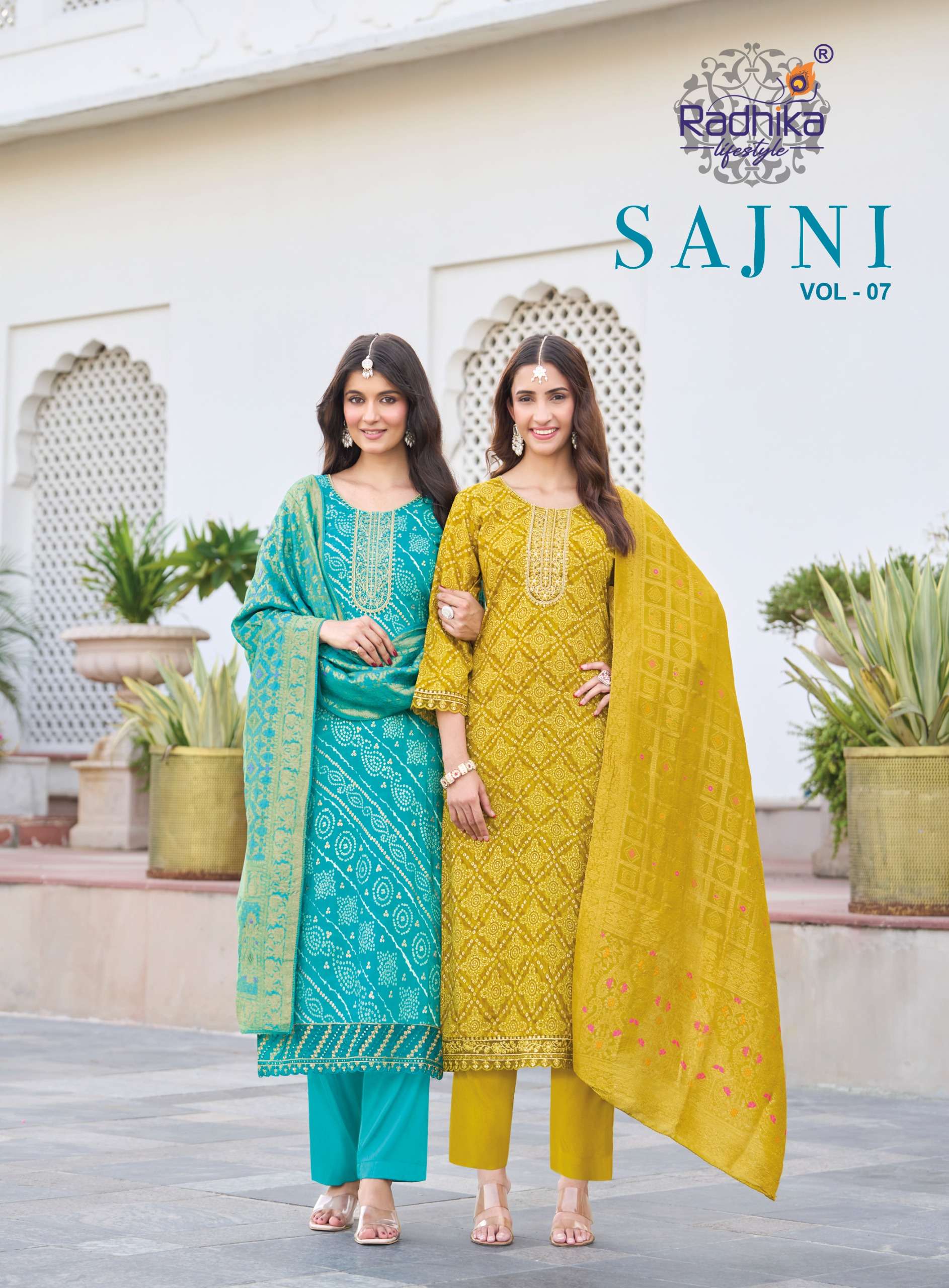 RADHIKA LIFE STYLE SAJNI VOL 7 PRINTED KURTI WHOLESALER 