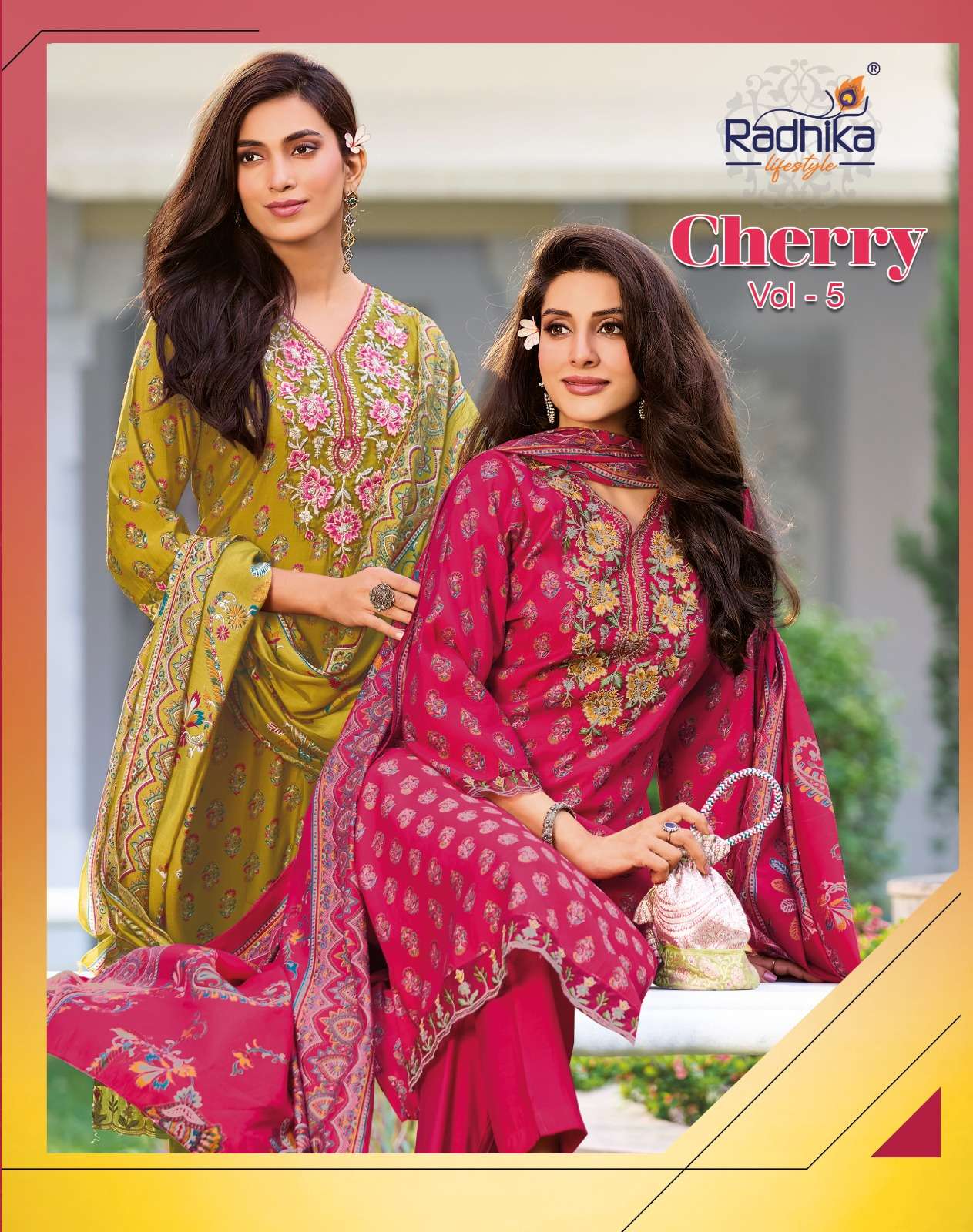 RADHIKA lifestyle CHERRY VOL 5 PRINTED KURTI WHOLESALER 