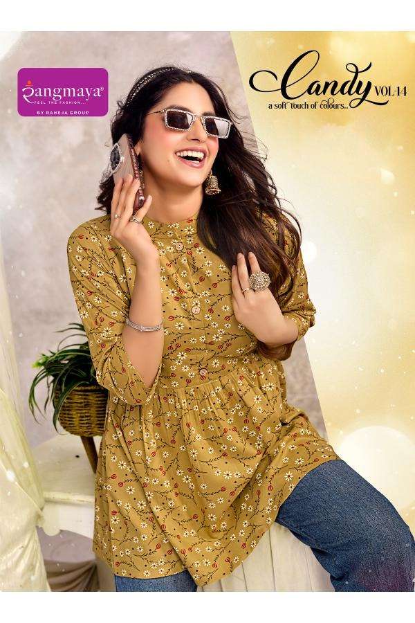 Rangmaya KURTI CANDY VOL- 14  PRINTED KURTI WHOLESALER 